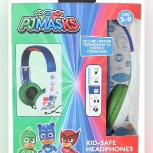 PJ MASKS KID SAFE HEADPHONES VOLUME LIMITING AGES 3-9